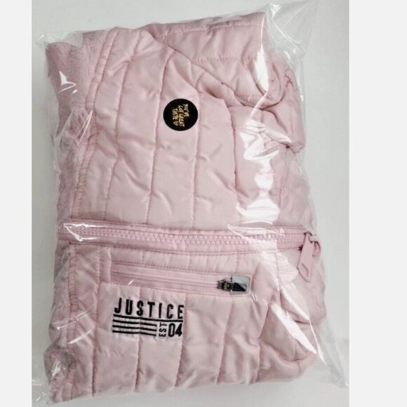 Justice Girls Hooded Puff Jacket Size 6 to 7 Years - Picture 10 of 11